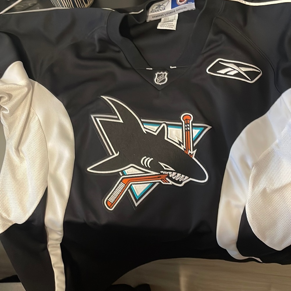 Black Reebok sharks jersey